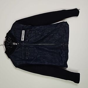 SONS of Anarchy medium black and blue hooded zip up jacket
